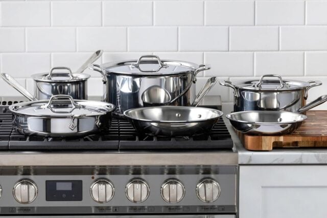 All Clad Stainless Steel Cookware Set
