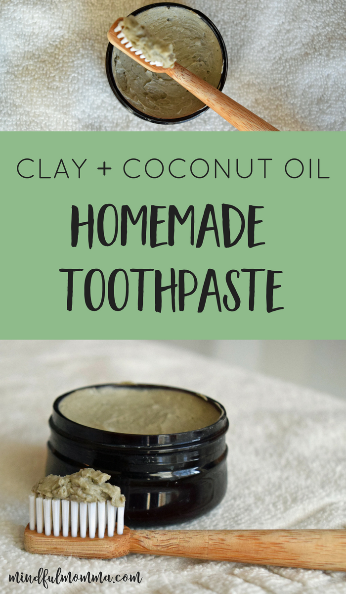 This Orange Peppermint Homemade Toothpaste is easy to make using natural ingredients like bentonite clay, coconut oil and essential oils. | #toothpaste #DIY #homemade #bentoniteclay #coconut oil #naturalproducts #naturalbeauty via @MindfulMomma