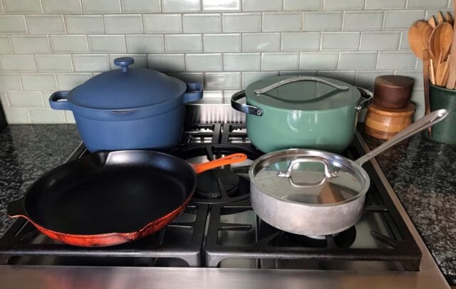 Cookware on stove