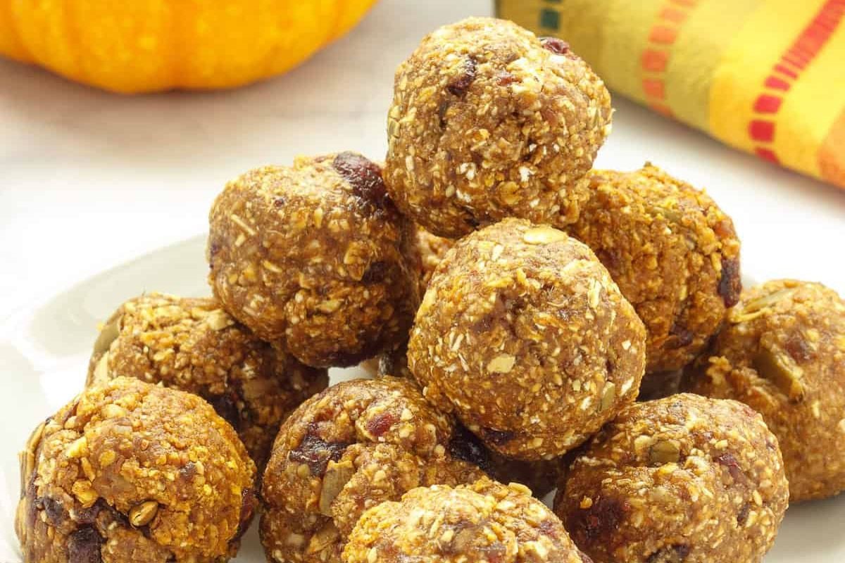 Cranberry Pumpkin Spice protein balls - Craving Something Healthy