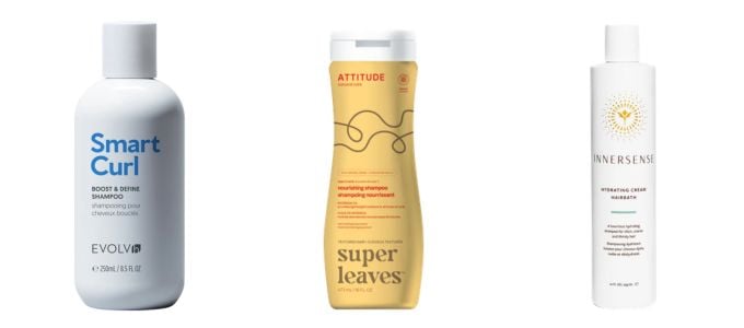 Curly hair shampoo collage