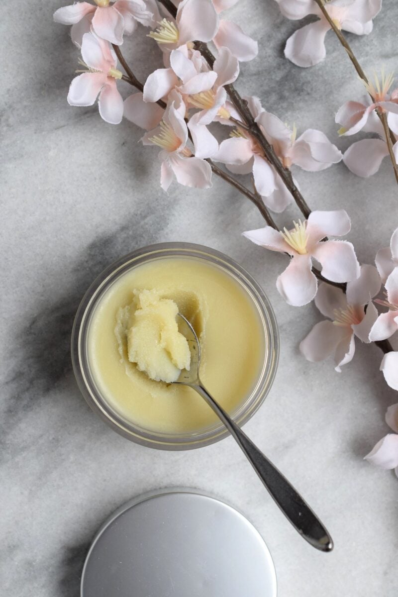 DIY Cleansing Balm with spoon
