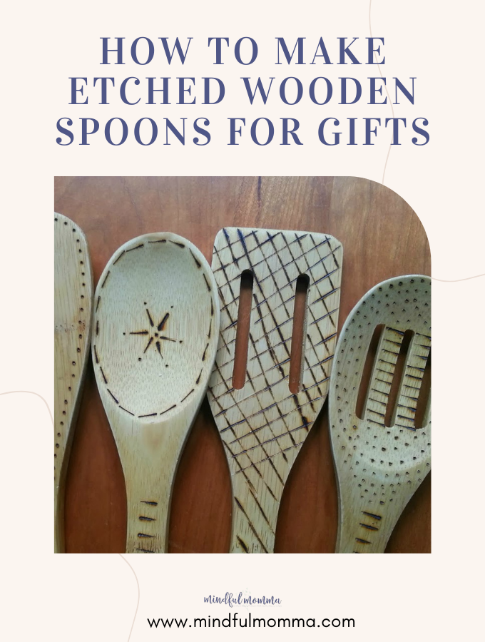 How to make etched wooden spoon.