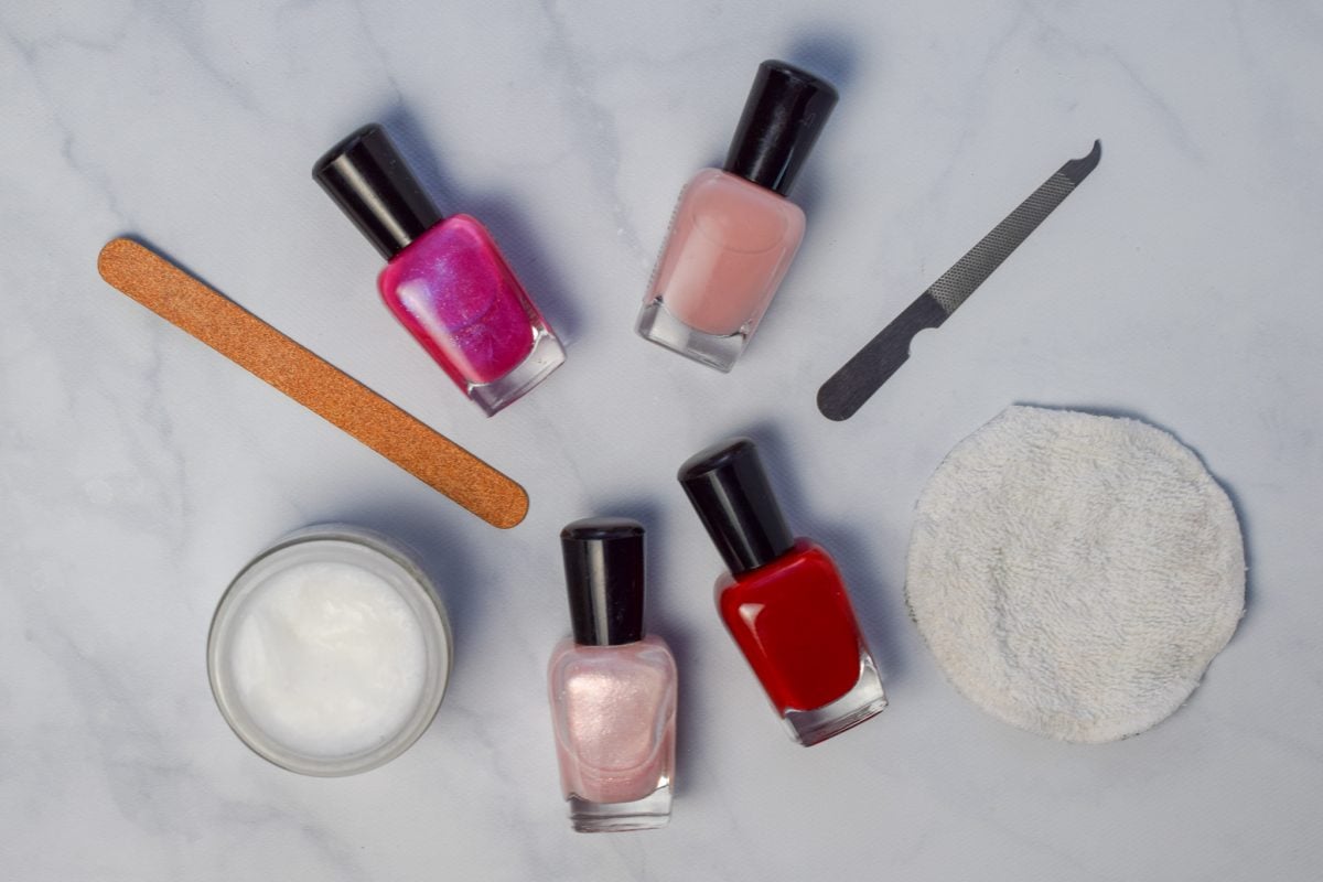 nail polish and nail files