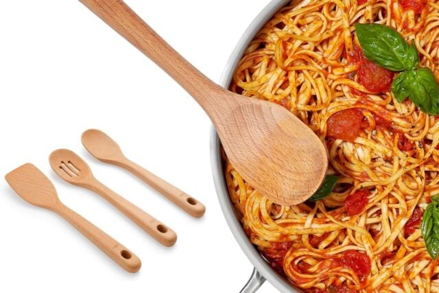 OXO beechwood utensils