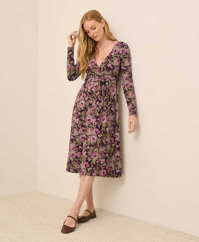 Pact-fit-flare-wrap-dress