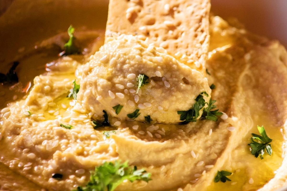 Roasted Garlic Hummus with Miso