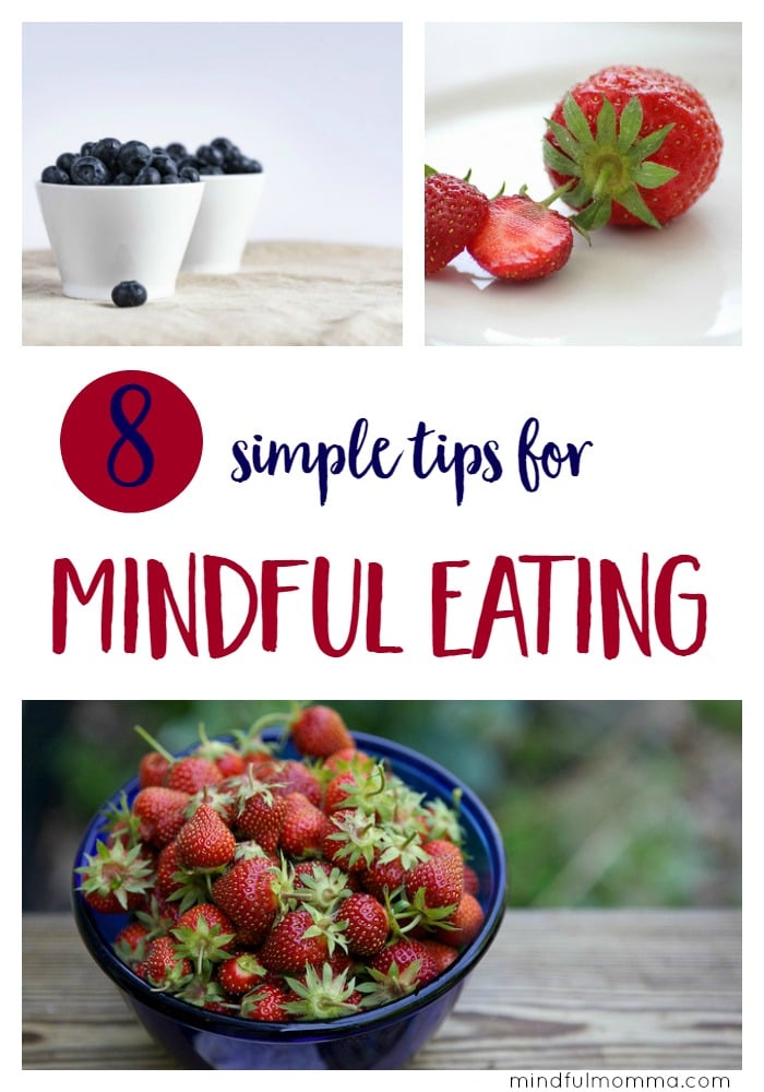 Mindful eating tips to help you pay attention and appreciate the food you eat - both as an everyday practice and to help reset after holiday indulgences. | healthy natural lifestyle | mindfulness via @MindfulMomma