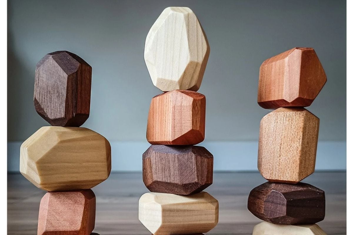 Wooden balancing stones from ETSY