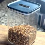 granola in container with lid