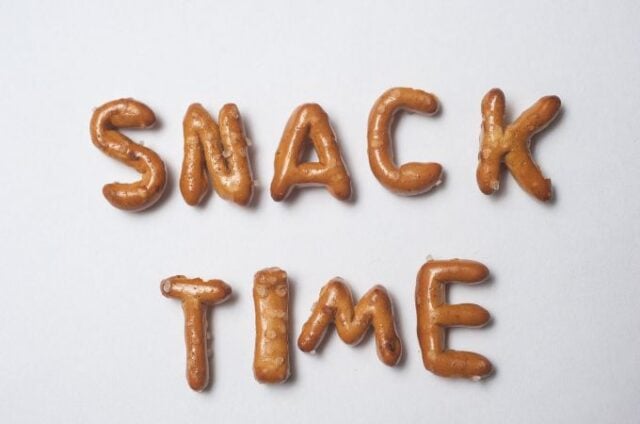 snack time pretzels