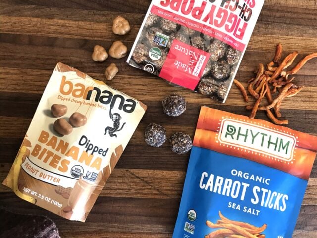 healthy snacks on counter